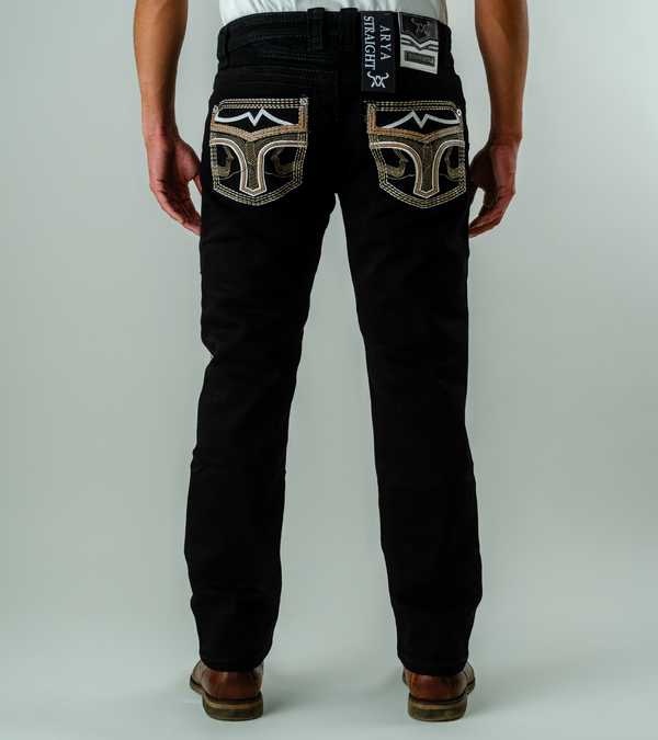 Heritage Western Straight Fit Denim | Premium Light Wash Jeans