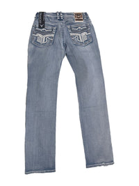Western Bull WB04 Slim Straight Western Jeans – Stacked Appliqué Pocket