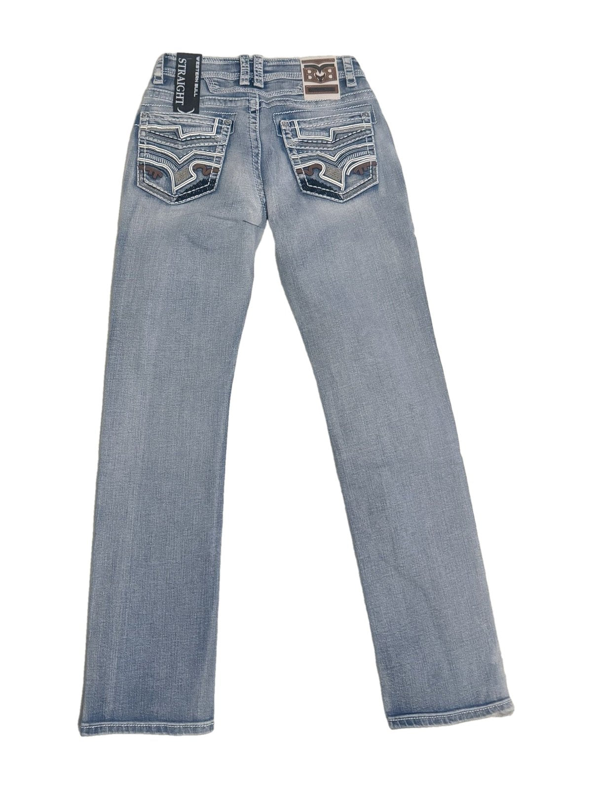Western Bull WB05 Slim Straight Jeans - Light Blue