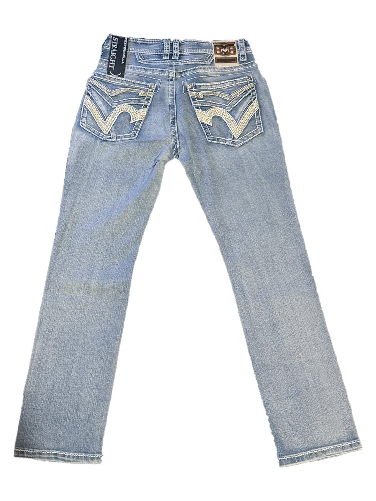 Western Bull WB09 Slim Straight Jeans - Light Blue